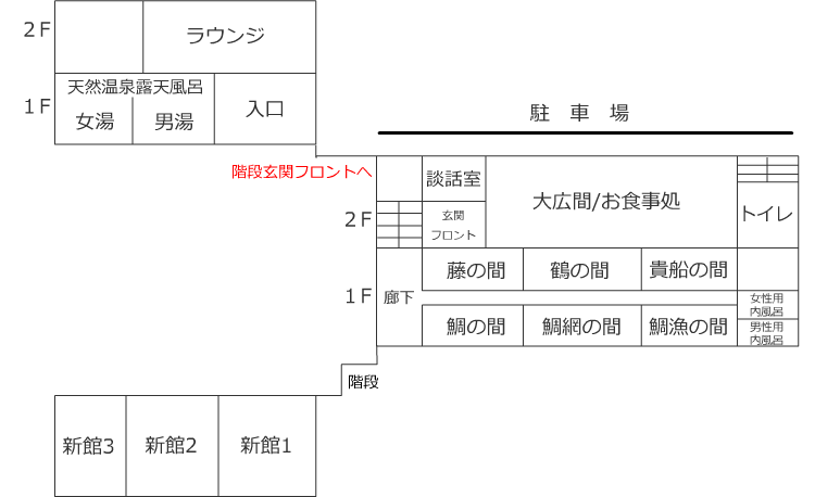 鯛納屋　館内マップ